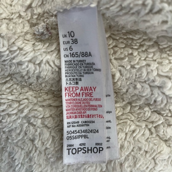 Topshop Corduroy Sherpa-Lined Jacket / Coat - Picture 3 of 5